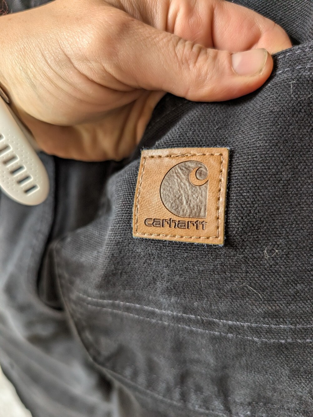 30x32 B136-blk Double Front Duck Canvas Carhartt Vintage Carpenter Loose Fit - Picture 6 of 7